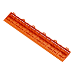Swisstrax Tropical Orange Pro Series Looped Floor Tile Edge Piece (10 Pack)-C504.031.801a-10PK-Garage Giant 