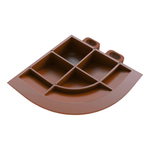 Swisstrax Chocolate Brown Pro Series Corner Piece (4 Pack)-C504.060.100-4PK-Garage Giant 