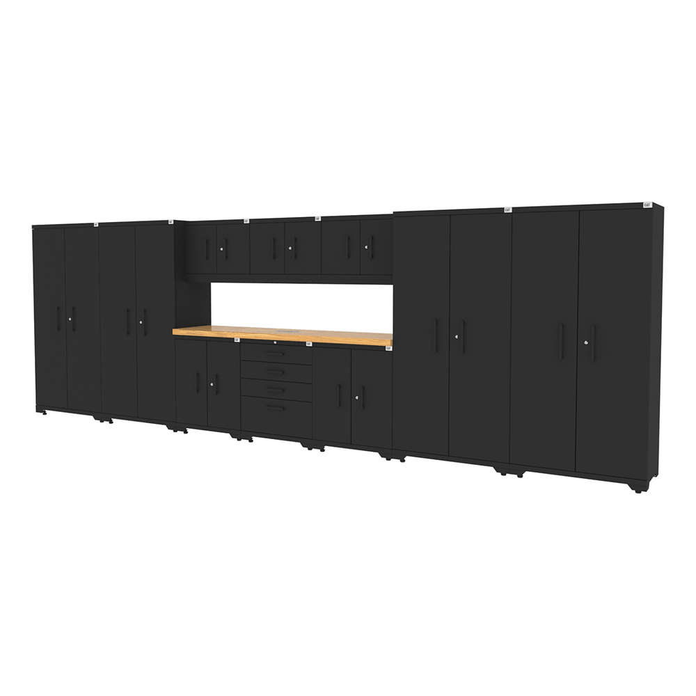 CAT Fully-Welded 11-Piece Steel Garage Cabinet System | CAT-FWSETBZ