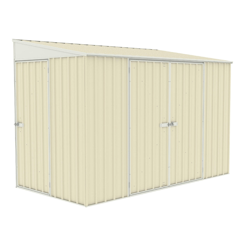 Absco Durango 10' x 5' Metal Bike Shed - Classic Cream