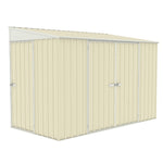 Absco Durango 10' x 5' Metal Bike Shed - Classic Cream 