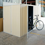 Absco Durango 10' x 5' Metal Bike Shed - Classic Cream 