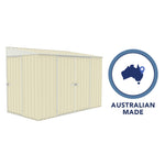 Absco Durango 10' x 5' Metal Bike Shed - Classic Cream 