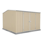 Absco Premier 10' x 10' Metal Storage Shed - Classic Cream 