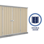 Absco Premier 10' x 10' Metal Storage Shed - Classic Cream 