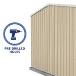 Absco Premier 10' x 10' Metal Storage Shed - Classic Cream 