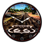 Collectable Sign and Clock Historic US 66 Backlit Wall Clock-CR20031081-Garage Giant 