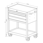 Dragonfire Tools Pro Series 2-Drawer Tool Cart (Black) 