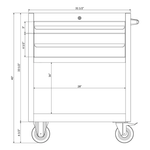 Dragonfire Tools Pro Series 2-Drawer Tool Cart (Grey) 