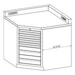 Dragonfire Tools Pro Series Lower Corner Cabinet (Black) 