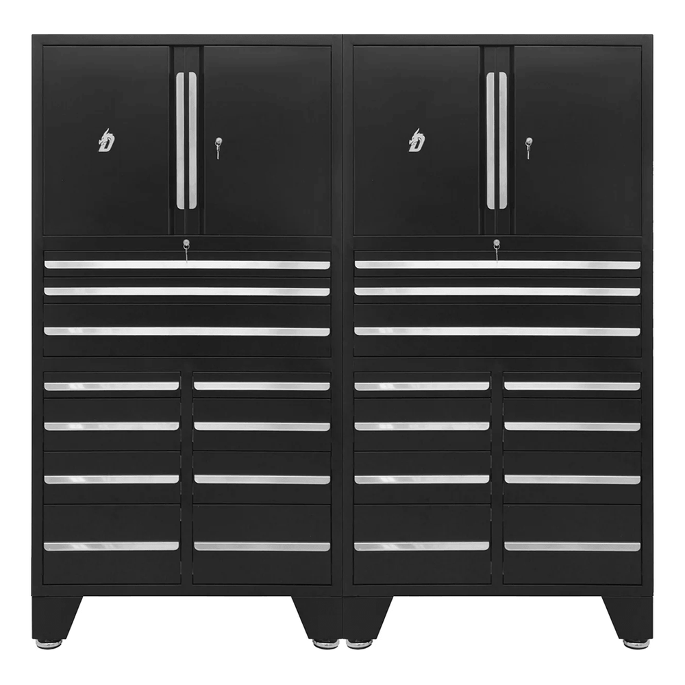 Dragonfire Tools 2 x Pro Series 11-Drawer Tool Cabinet (Black) | DF-B11-B