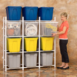 Bin Warehouse Bin Warehouse 12 Tote Compact Storage Rack (4-Pack) 