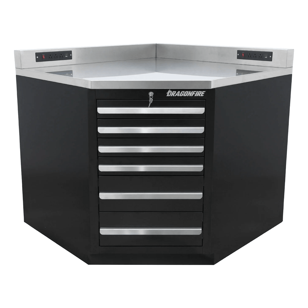 Dragonfire Tools Pro Series Lower Corner Cabinet (Black) | DFT-CCL-B