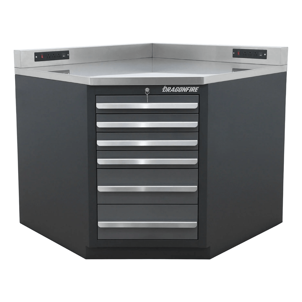 Dragonfire Tools Pro Series Lower Corner Cabinet (Grey) | DFT-CCL-G