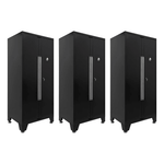 Dragonfire Tools 3 x Pro Series Locker Cabinet (Black) | DFT-LC-3-B 