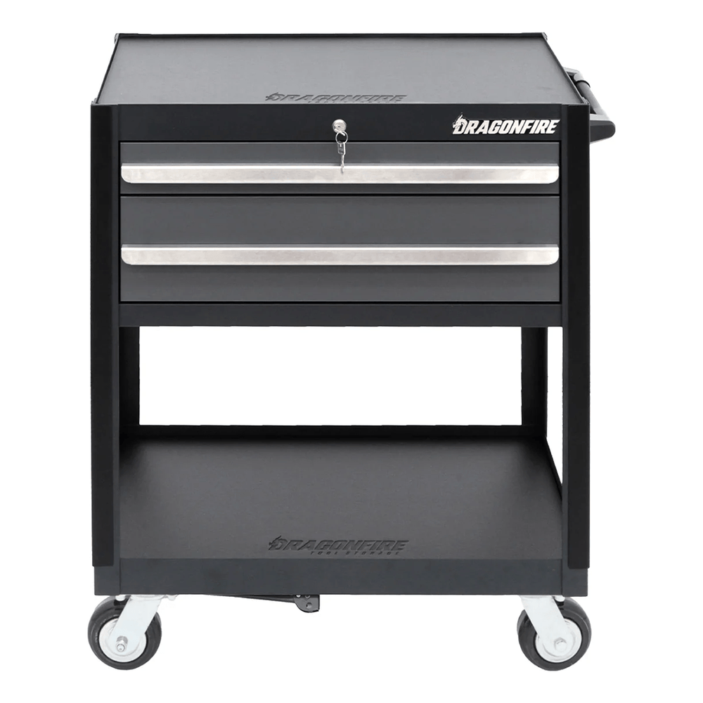 Dragonfire Tools Pro Series 2-Drawer Tool Cart (Grey) | DFT-TB-2-G