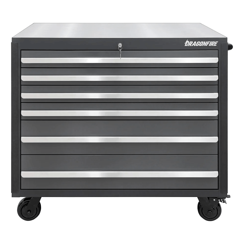 Dragonfire Tools Pro Series 6-Drawer 43.5-Inch Rolling Tool Cabinet (Grey) | DFT-TB-6-G