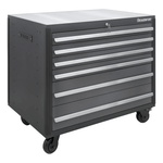 Dragonfire Tools Pro Series 6-Drawer 43.5-Inch Rolling Tool Cabinet (Grey) 