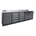 Dragonfire Tools Pro Series 18-Drawer 9-Foot Workbench (Grey) 