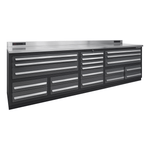 Dragonfire Tools Pro Series 20-Drawer 9-Foot Workbench (Grey) 