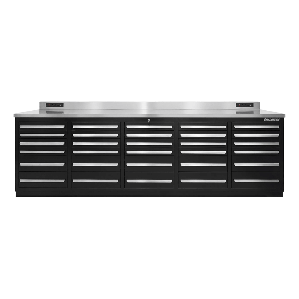 Dragonfire Tools Pro Series 30-Drawer 9-Foot Workbench (Black) | DFT-WB-30-B