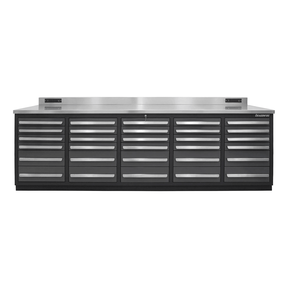 Dragonfire Tools Pro Series 30-Drawer 9-Foot Workbench (Grey) | DFT-WB-30-G