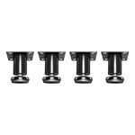 Dragonfire Tools Pro Series 4 x Low Profile Adjustable Leveling Feet (Black) | 4LPFB 