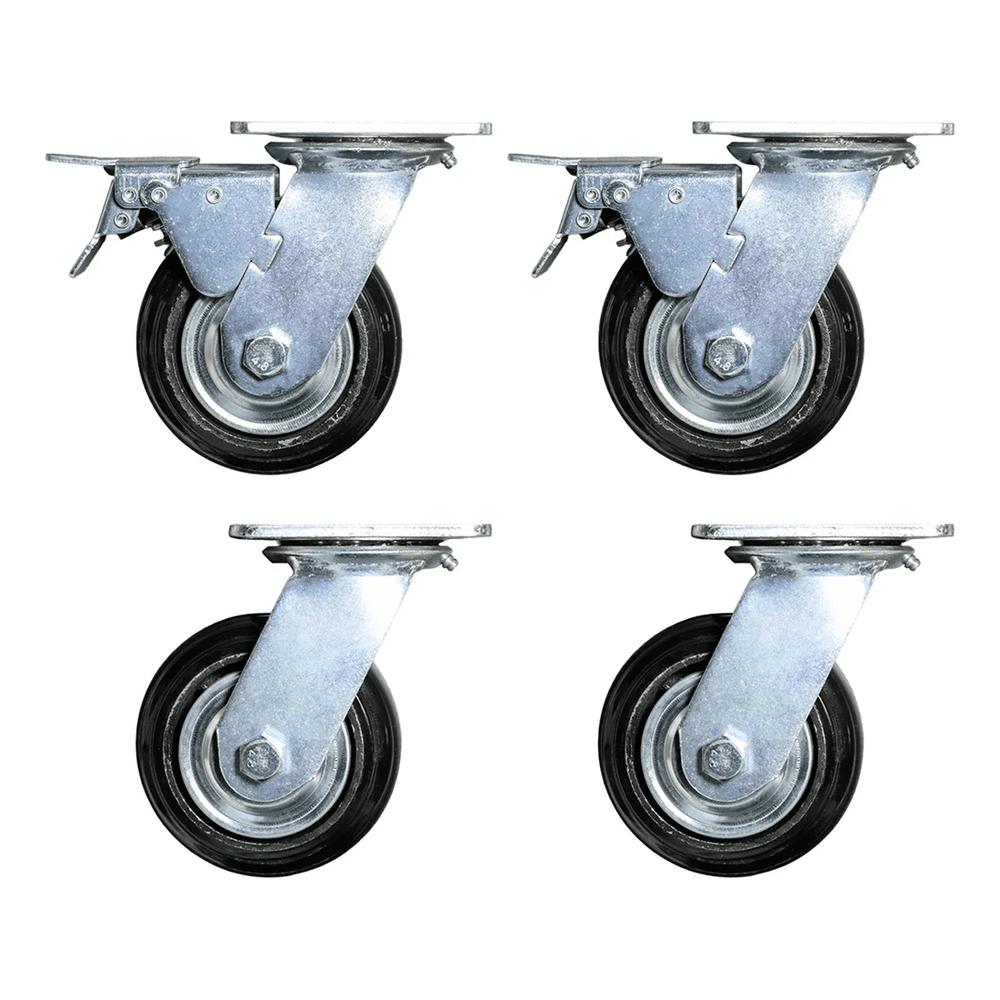 Dragonfire Tools Pro Series 4 x Workbench Casters (Silver) | 4PC
