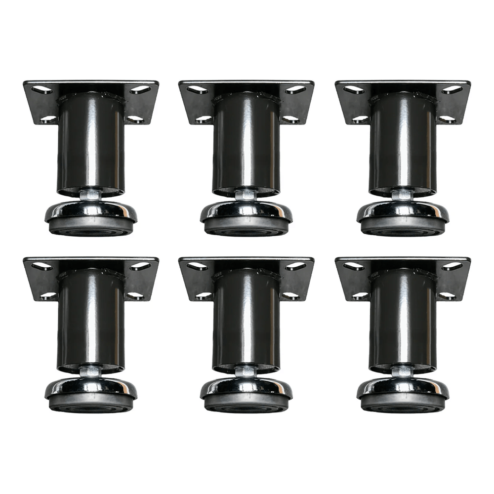 Dragonfire Tools Pro Series 6 x Low Profile Adjustable Leveling Feet (Black) | 6LPFB