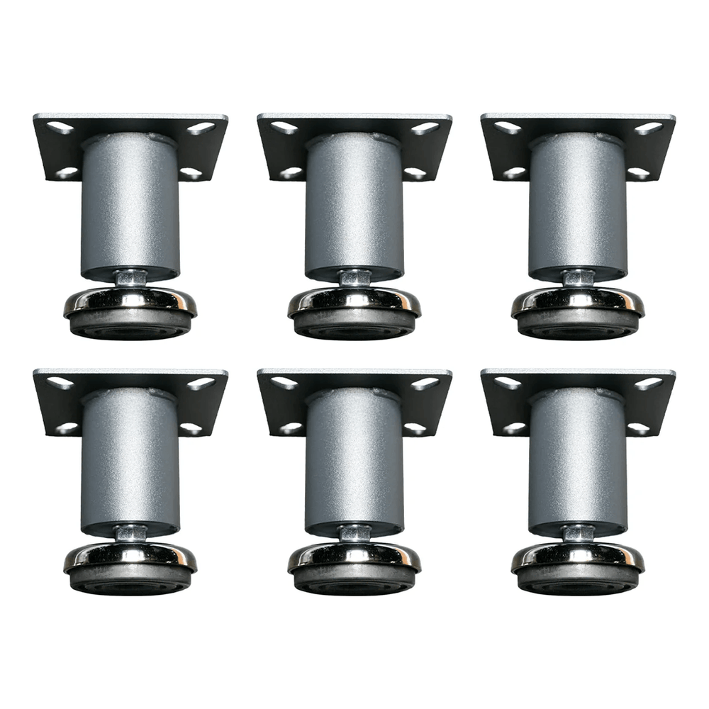 Dragonfire Tools Pro Series 6 x Low Profile Adjustable Leveling Feet (Silver) | 6LPF