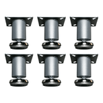 Dragonfire Tools Pro Series 6 x Low Profile Adjustable Leveling Feet (Silver) | 6LPF 