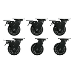 Dragonfire Tools Pro Series 6 x Workbench Casters (Black) | 6PCB 