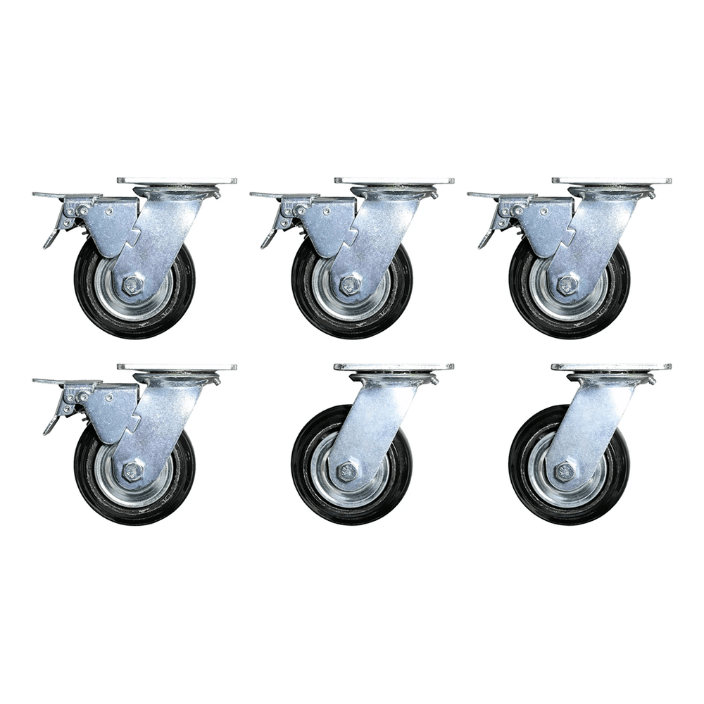 Dragonfire Tools Pro Series 6 x Workbench Casters (Silver) | 6PC
