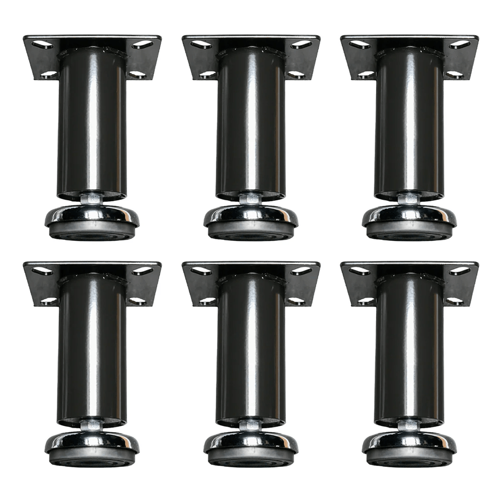 Dragonfire Tools Pro Series 6 x Heavy-Duty Adjustable Leveling Feet (Black) | 6PFB