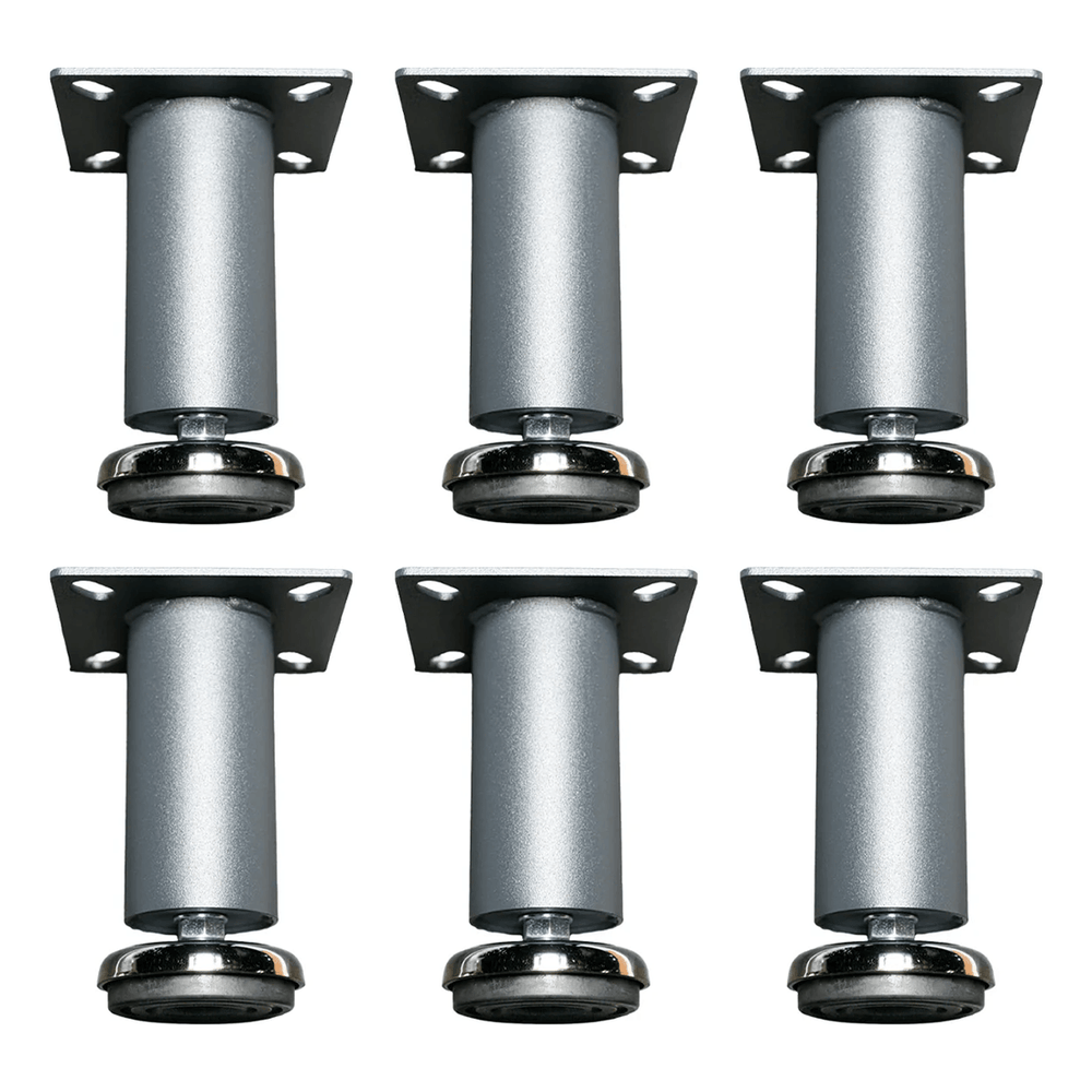 Dragonfire Tools Pro Series 6 x Heavy-Duty Adjustable Leveling Feet (Silver) | 6PF