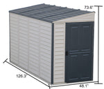 DuraMax SideMate Plus 4' x 10' Vinyl Shed with Foundation 