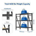 Fleximounts Heavy Duty Garage Shelving Rack-FLX-FS24-BLK-Garage Giant 
