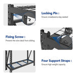 Fleximounts Heavy Duty Garage Shelving Rack-FLX-FS24-BLK-Garage Giant 