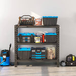 Fleximounts Heavy Duty Garage Shelving Rack-FLX-FS24-BLK-Garage Giant 