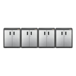 Gladiator 4 x Ready-To-Assemble 2-Door Modular GearBox-GAGB28FDYGx4-Garage Giant 