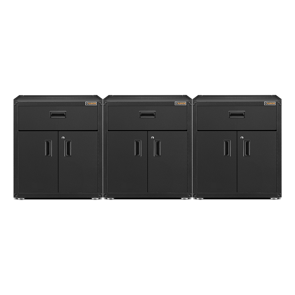 Gladiator 3 x Ready-To-Assemble 28-Inch Base Cabinet-GAGB28KDKSGx3-Garage Giant