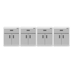 Gladiator 4 x Ready-To-Assemble 28-Inch Base Cabinet-GAGB28KDKWx4-Garage Giant 