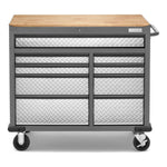 Gladiator 41-Inch 9-Drawer Mobile Tool Workbench with Solid Wood Top-GAMT41HWJG-Garage Giant 