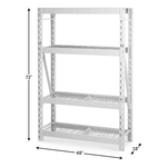 Gladiator 48-Inch Tool-Free Rack Shelving-GARS484TKW-Garage Giant 