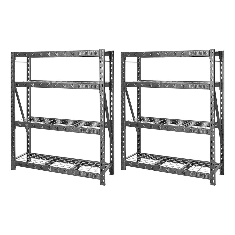 Gladiator 60-Inch Tool-Free Rack Shelving (2-Pack)-GARS604TEG-2-Garage Giant