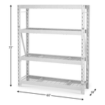 Gladiator 60-Inch Tool-Free Rack Shelving-GARS604TKW-Garage Giant 