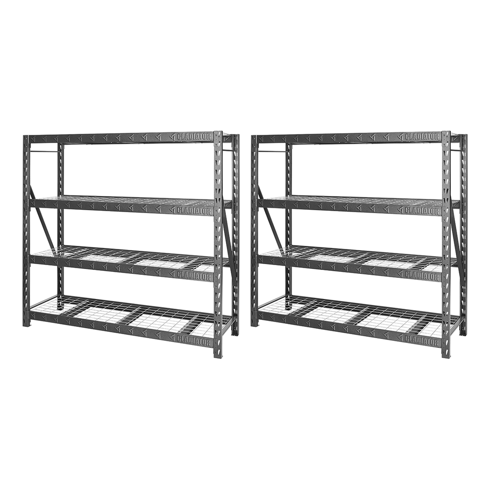 Gladiator 77-Inch Tool-Free Rack Shelving (2-Pack)-GARS774XEG-2-Garage Giant