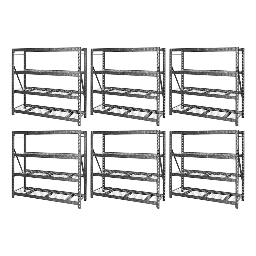 Gladiator 77-Inch Tool-Free Rack Shelving (6-Pack)-GARS774XEG-6-Garage Giant