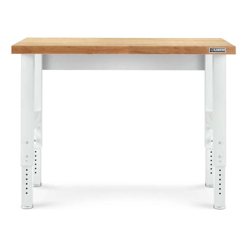 Gladiator Height Adjustable 4-Foot Hardwood Workbench-GAWB04HWJW-Garage Giant