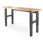 Gladiator Height Adjustable 6-Foot Hardwood Workbench-GAWB06HWEG-Garage Giant 